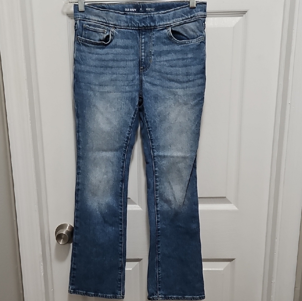 Old Navy Blue Flare Wide Leg Jeans